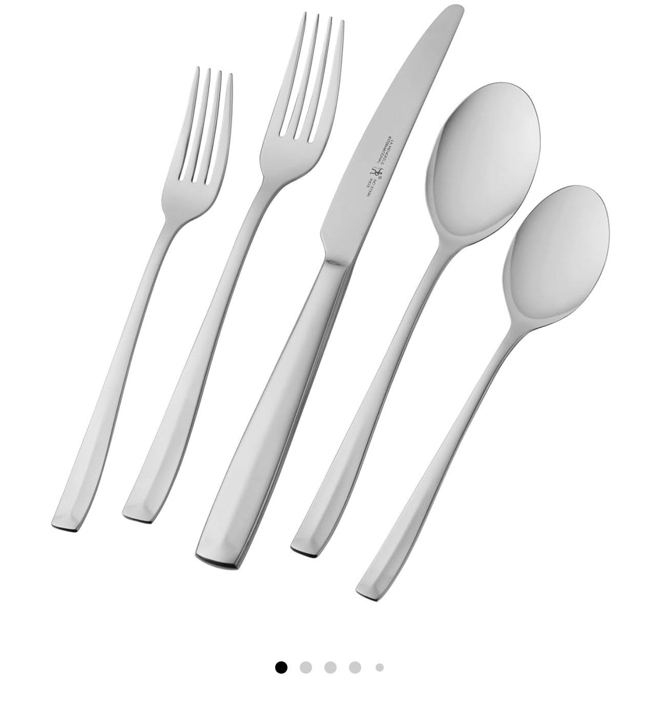 HENCKELS Lani Flatware Set, 65-Piece, silver like finish