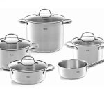 Fissler San Francisco 5 Piece Stainless Steel Saucepan Set with Glass Lid
