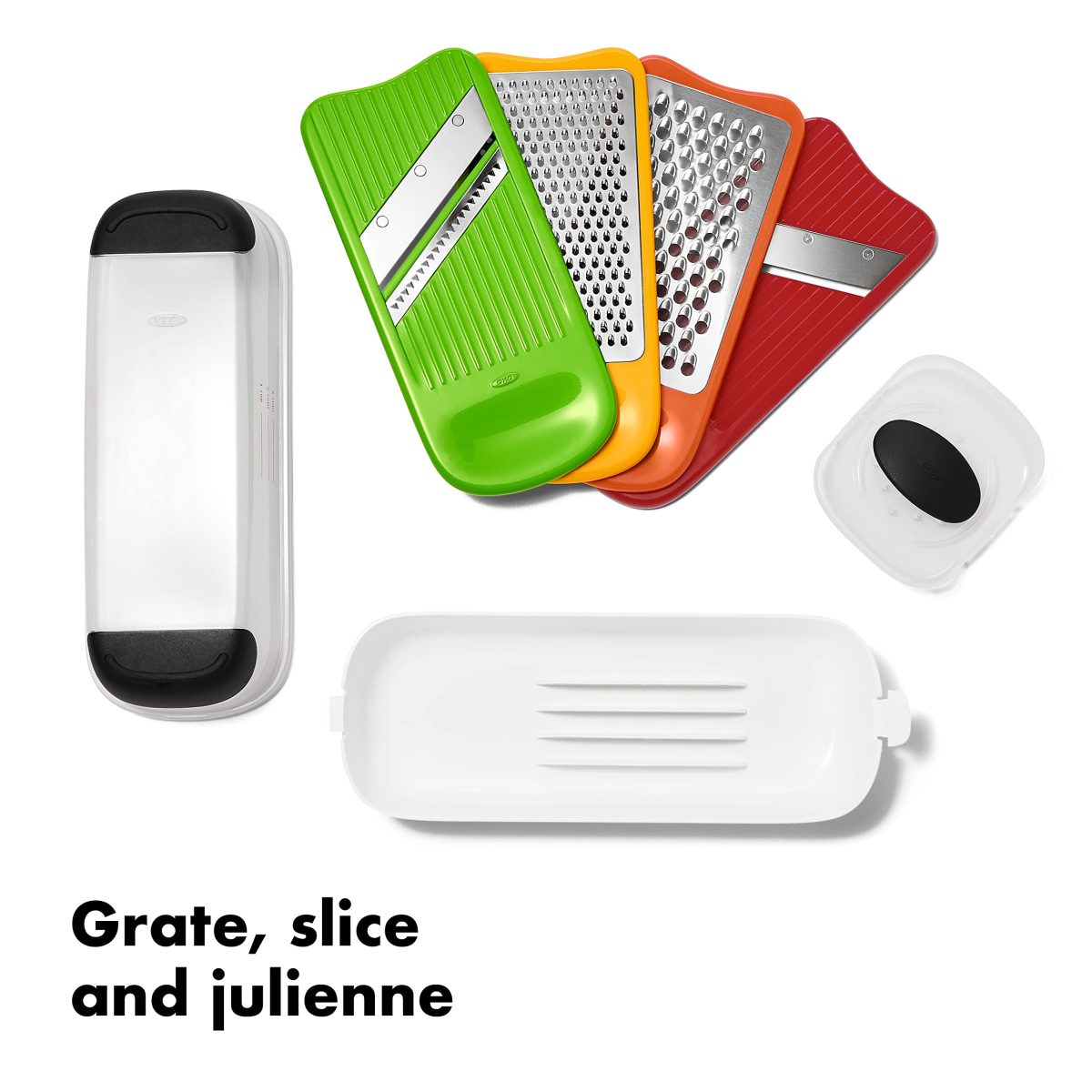 رنده و اسلایسر چندکاره OXO Good Grips مدل Complete Grate & Slice، سفید - تصویر 3